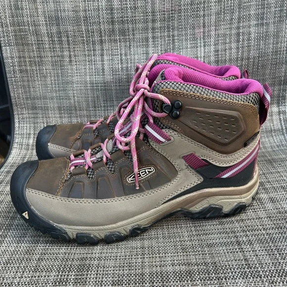Keen Women's Targhee 3 Leather Waterproof Mid Height Hiking Boots Size 9 - Picture 3 of 7